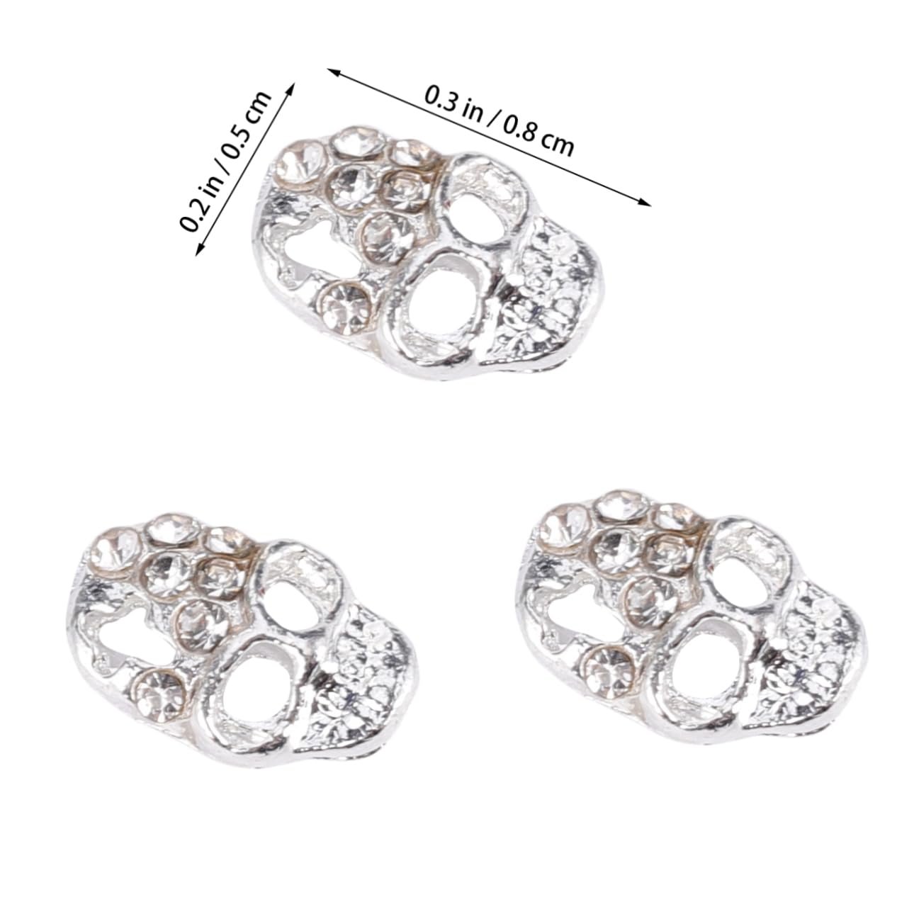 Наклейки для нігтів Череп для Хелловіну, прикраси для манікюру, 10 штук в упаковці, фото №5