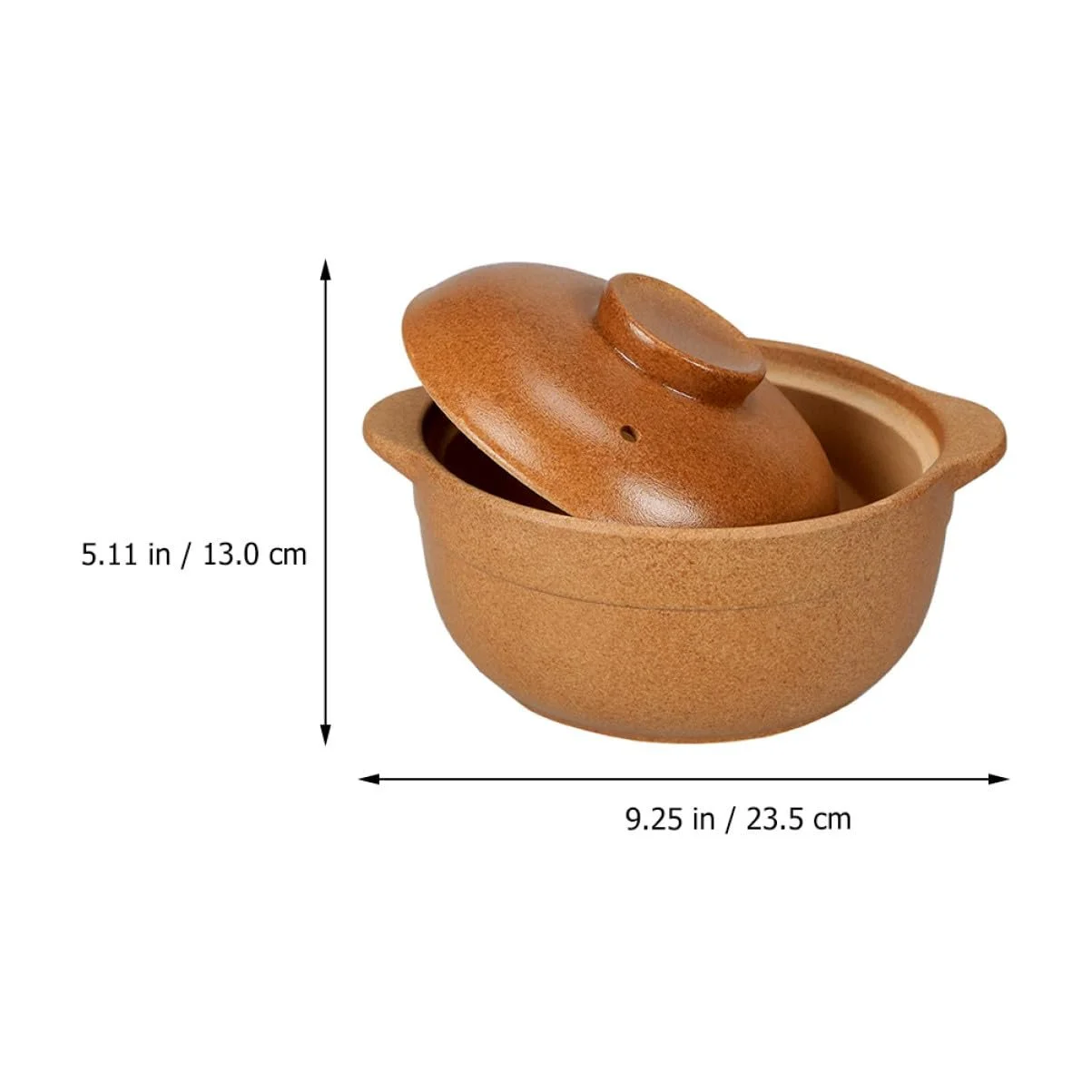 Кастрюля Toyvian керамическая 1,6 л с ручками для супа для плиты, фото №3