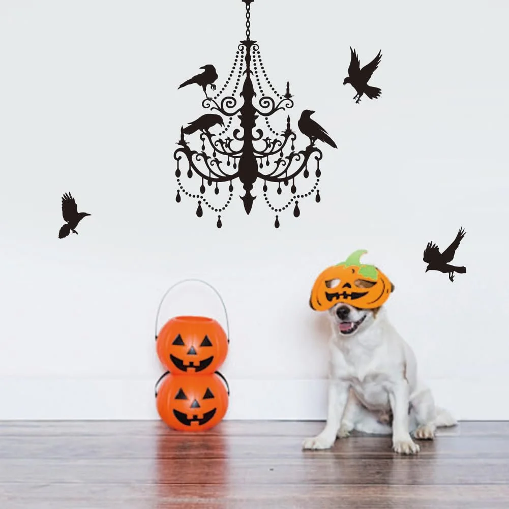 Наклейка на стіну SUPERDANT Halloween Crow Wall Art, фото №1