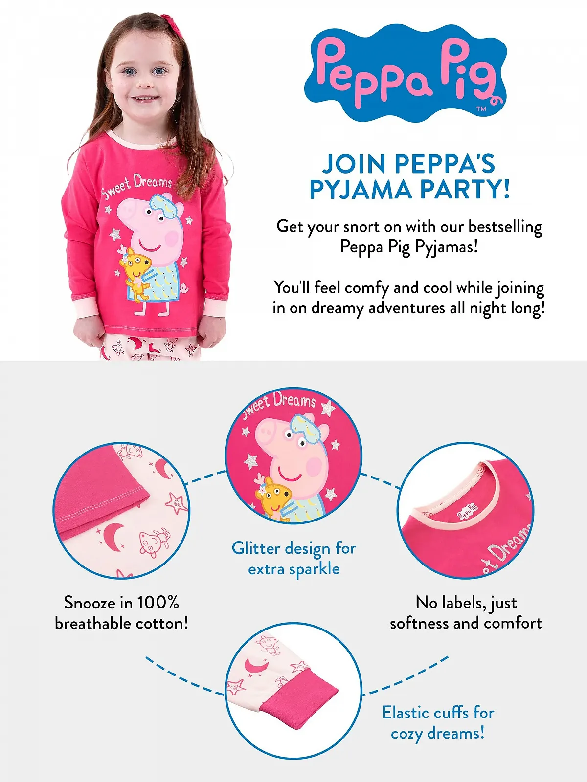 Пижама Peppa Pig Peppa Pig для девочек, фото №4 Пижама Peppa Pig Peppa Pig для девочек, фото №4