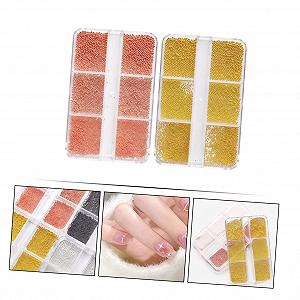 Украшения для ногтей Boxen, жемчуг, разноцветные маленькие стальные шарики для творческого маникюра и дизайна украшений для дома и салонов synthetic.ua - Фото 1