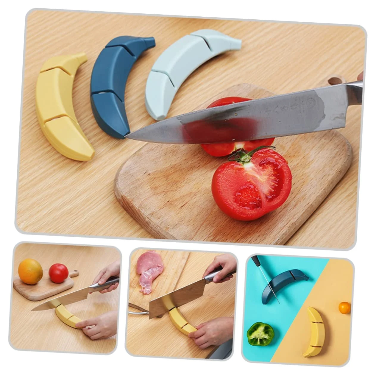 Точильный камень Mobestech кухонный ручной в форме банана нековзная конструкция, фото №9