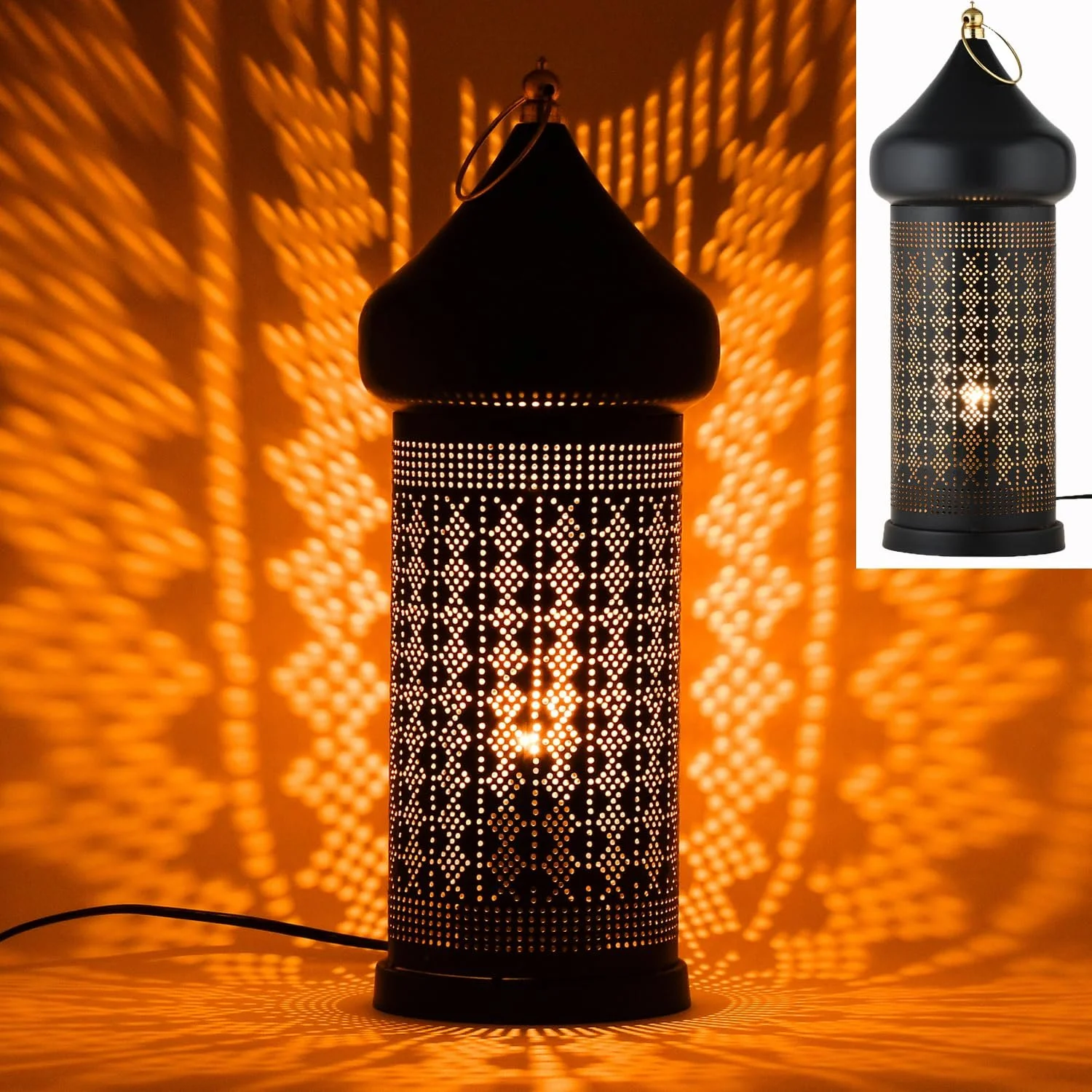 Настільна лампа Tangis Marrakech Oriental 45 см E27 Чорний, фото №7