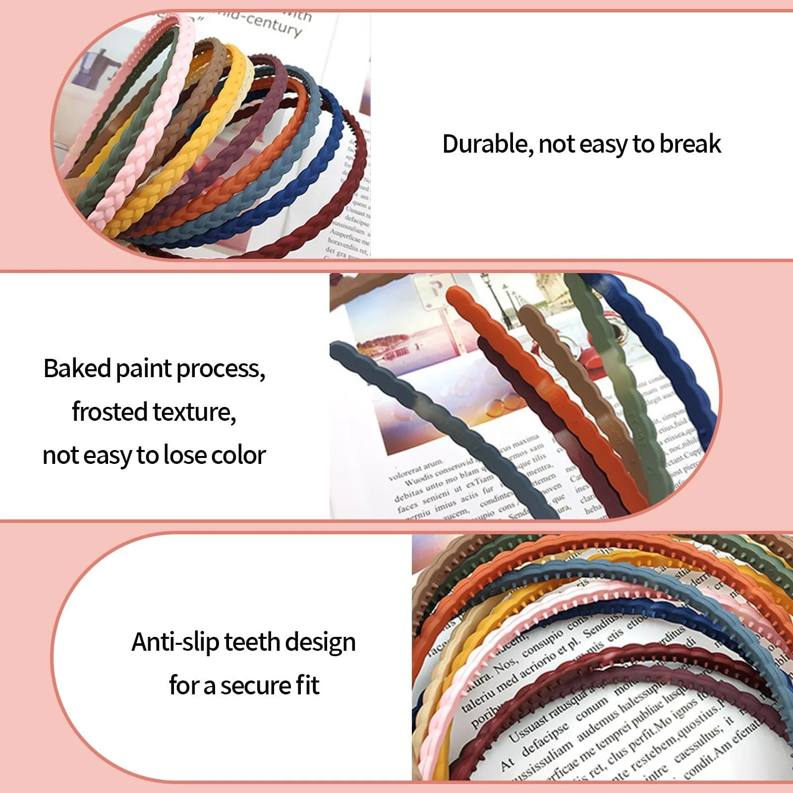 Тонкий обруч для волос с зубчиками, фото №3