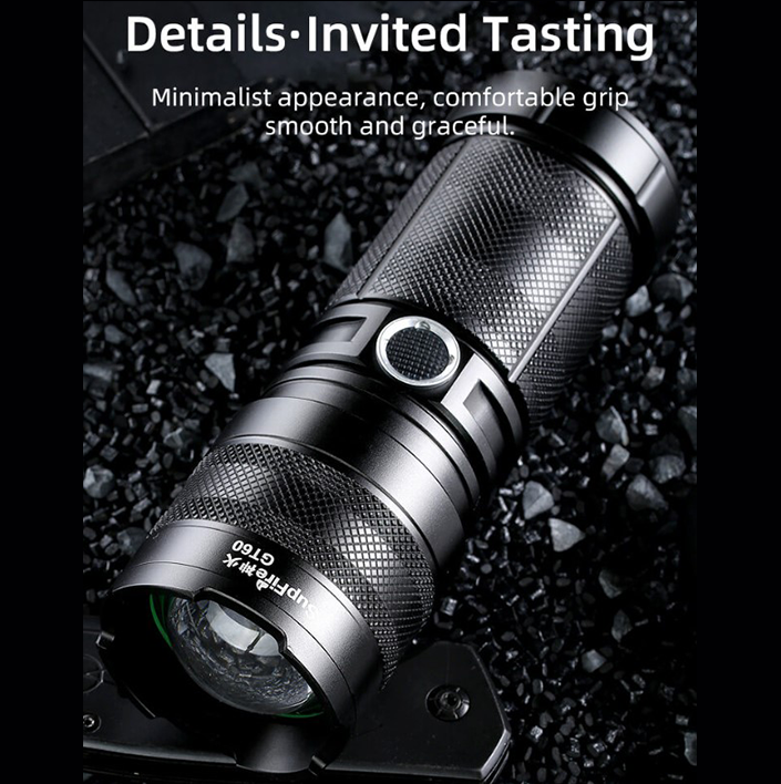 Фонарик ручной аккумуляторный двухсторонний GT60 SuperFire 2600 Lumen IP34, фото №2