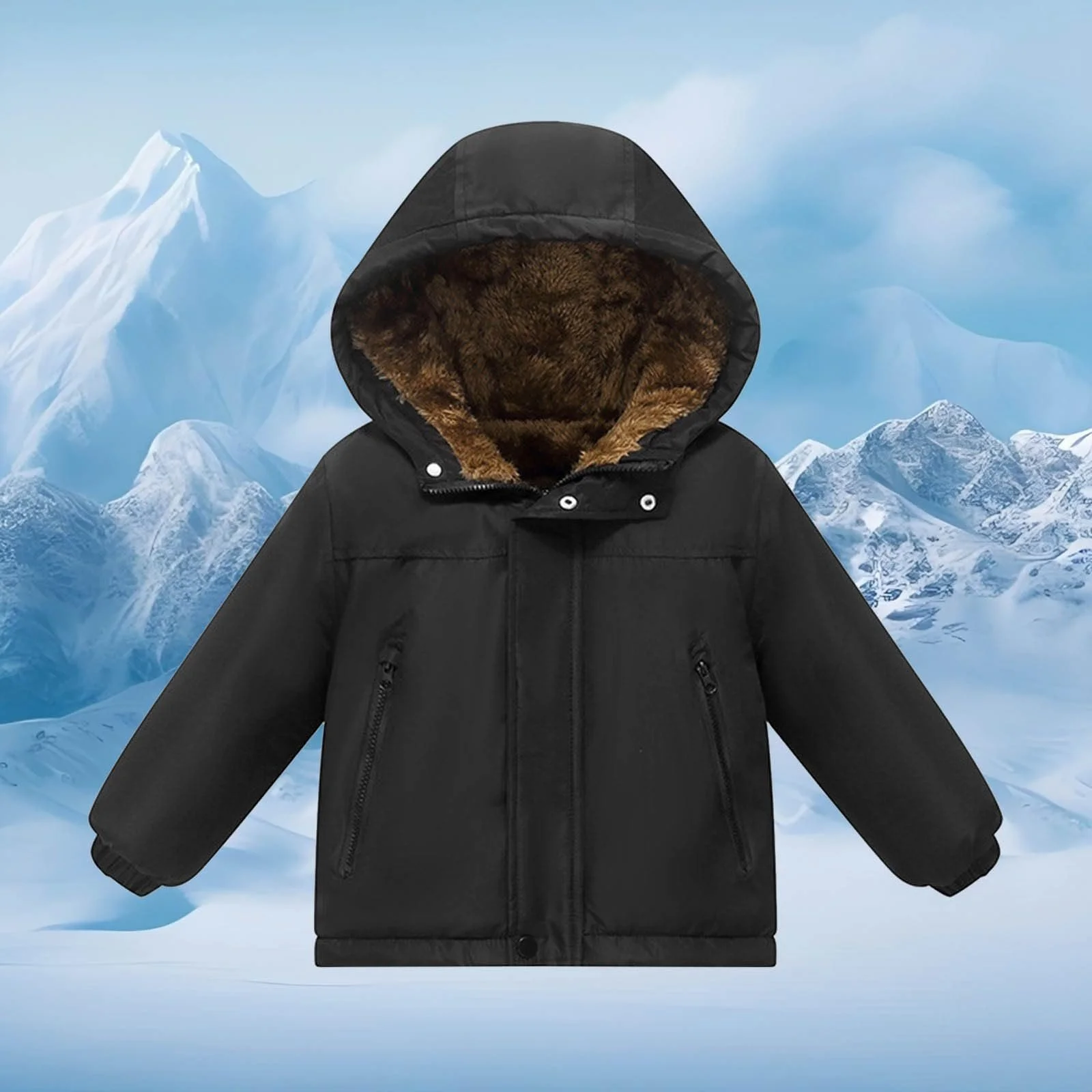 Пухова куртка для дітей з капюшоном Generisch для хлопчиків та дівчаток, фото №3