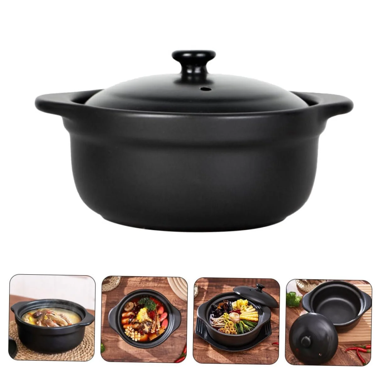 Каструля Sosoport Керамічна з кришкою антипригарна для пасти та супу, фото №8