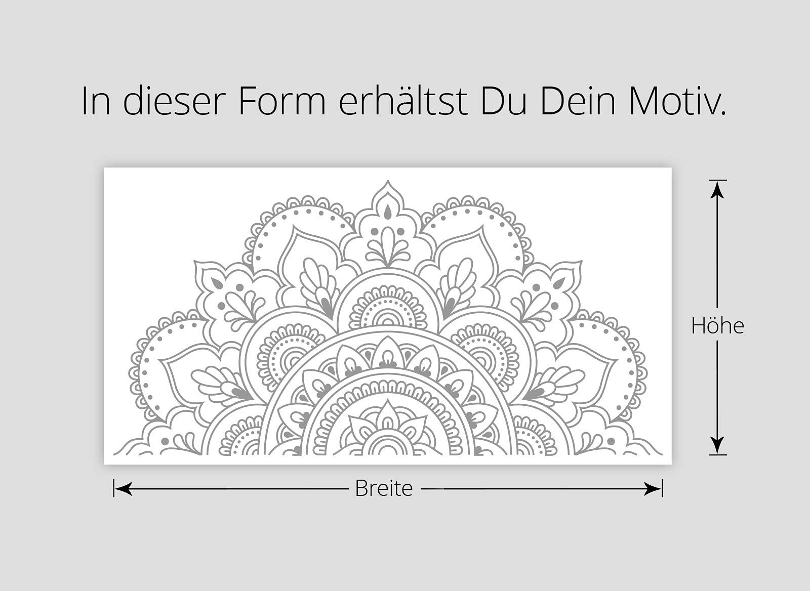 Наклейка на стіну Grandora Mandala I W5591 75 x 38 см Чорна, фото №5
