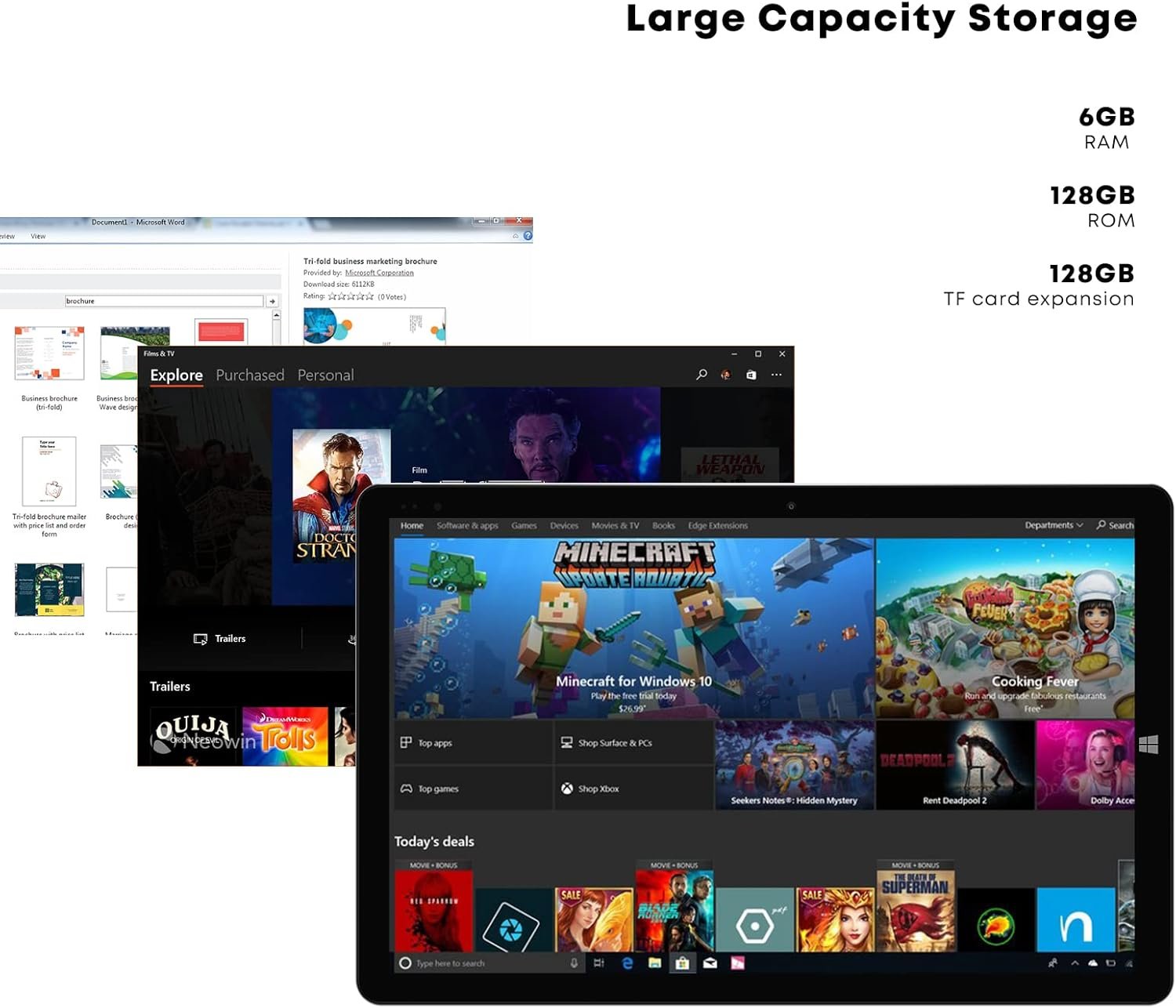 Планшет 10.1" Full HD Chuwi Hi10 XR 6/128Gb 4 ядра Windows 10 3250 mAh Сірий, фото №3
