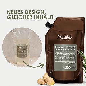 Гель для душу та рук Jean & Len Rosemary/Ginger Refill 1.5 Літра synthetic.ua - Фото 1