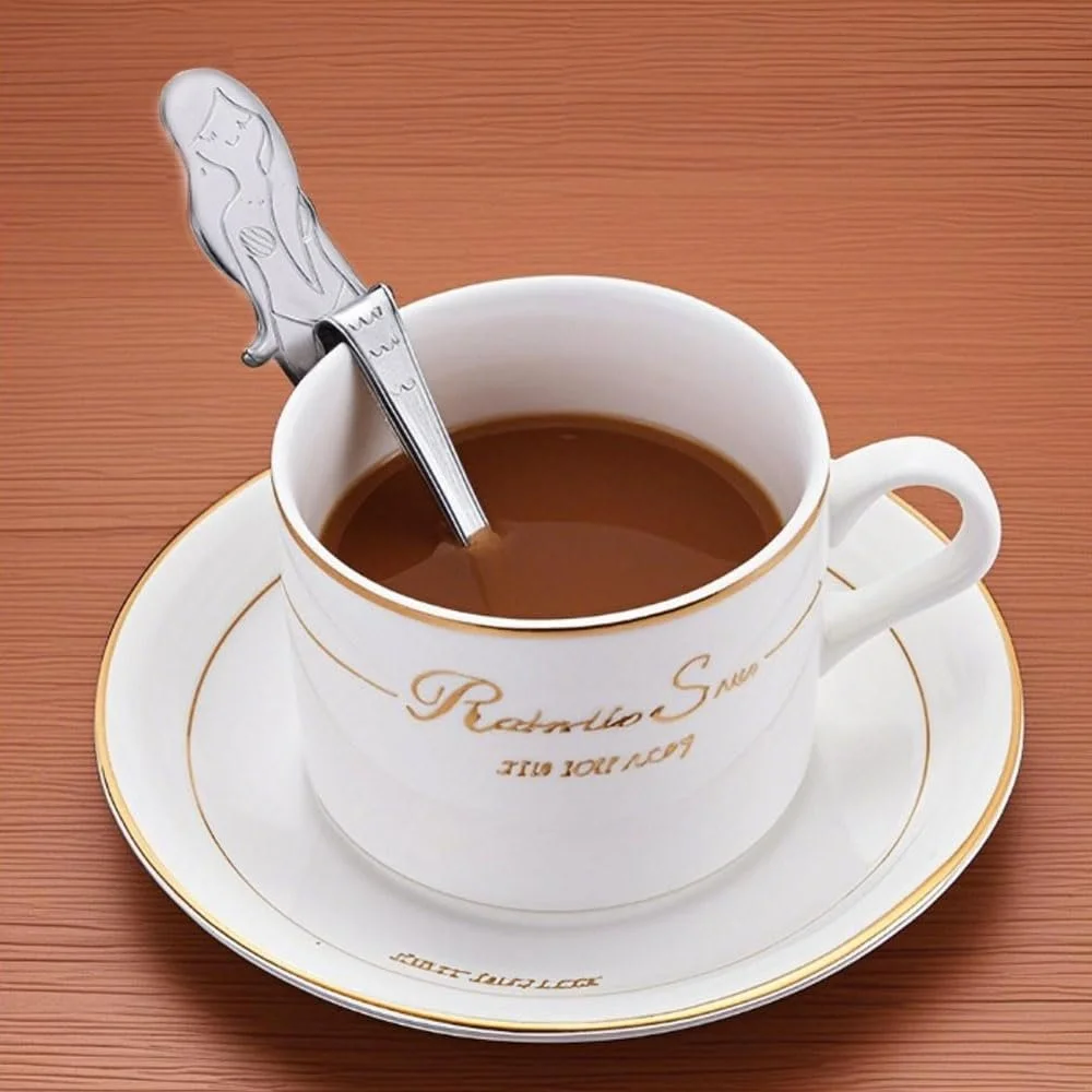 Набір з 4 кавових ложок "Русалка", нержавіюча сталь, фото №4