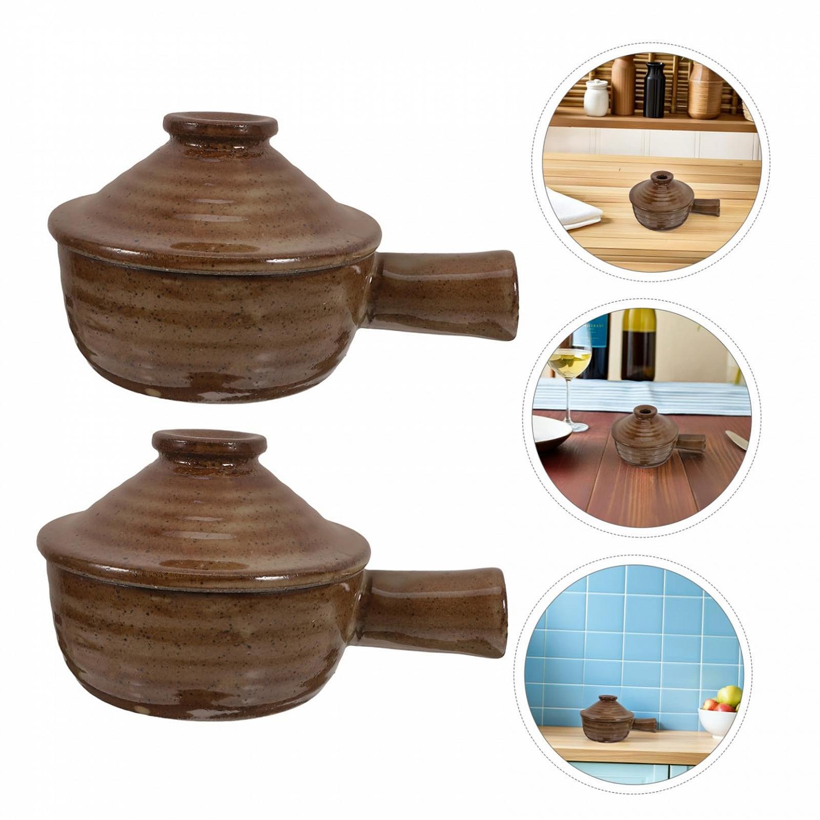 Набір керамічних ковшів Toyvian 2 шт. для мікрохвильової печі з кришками універсальний для випікання та тушкування, фото №8 Набір керамічних ковшів Toyvian 2 шт. для мікрохвильової печі з кришками універсальний для випікання та тушкування, фото №8