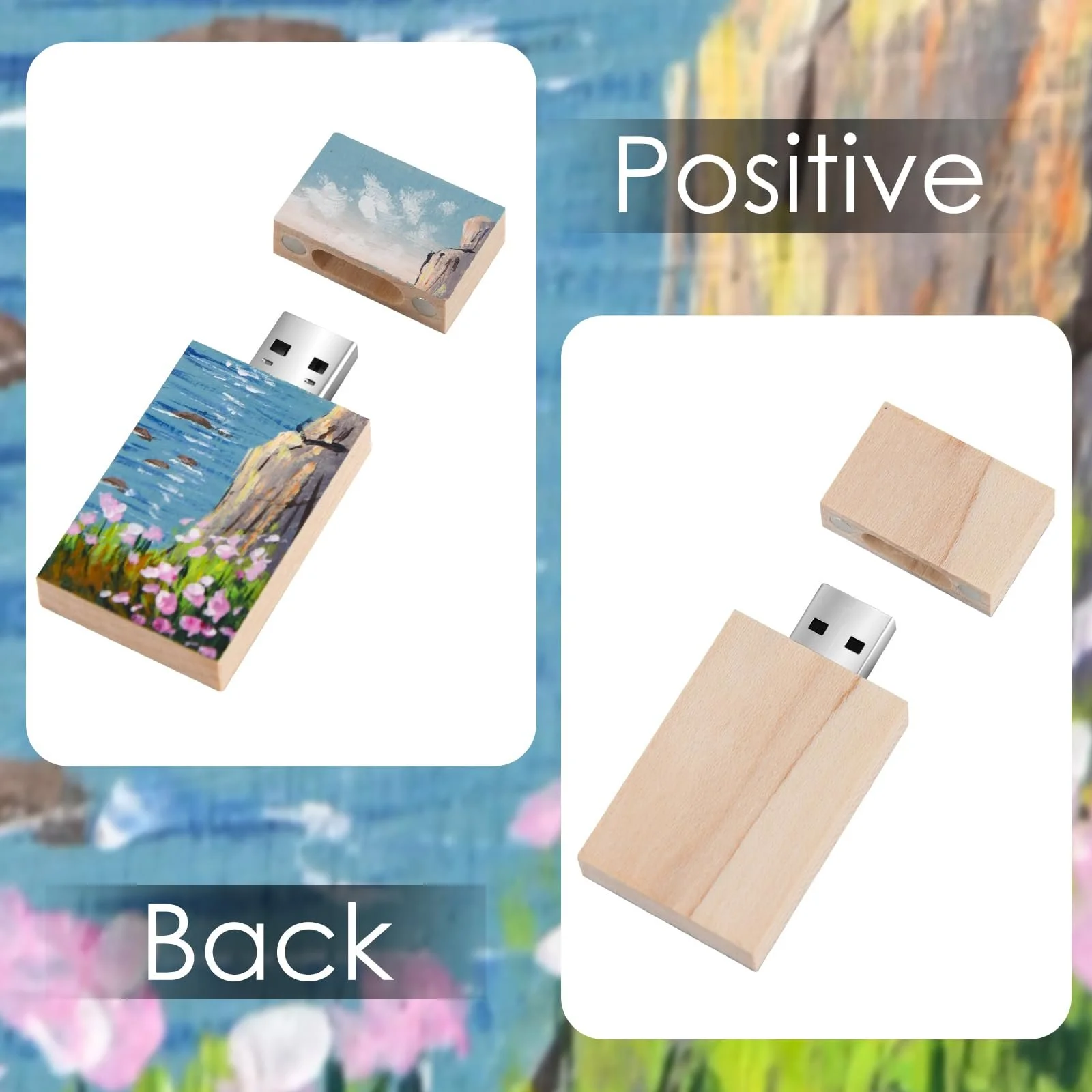 USB-флеш-накопичувач HOZYALE 32 ГБ USB 2.0 Wooden Oil Painting, фото №2 USB-флеш-накопичувач HOZYALE 32 ГБ USB 2.0 Wooden Oil Painting, фото №2
