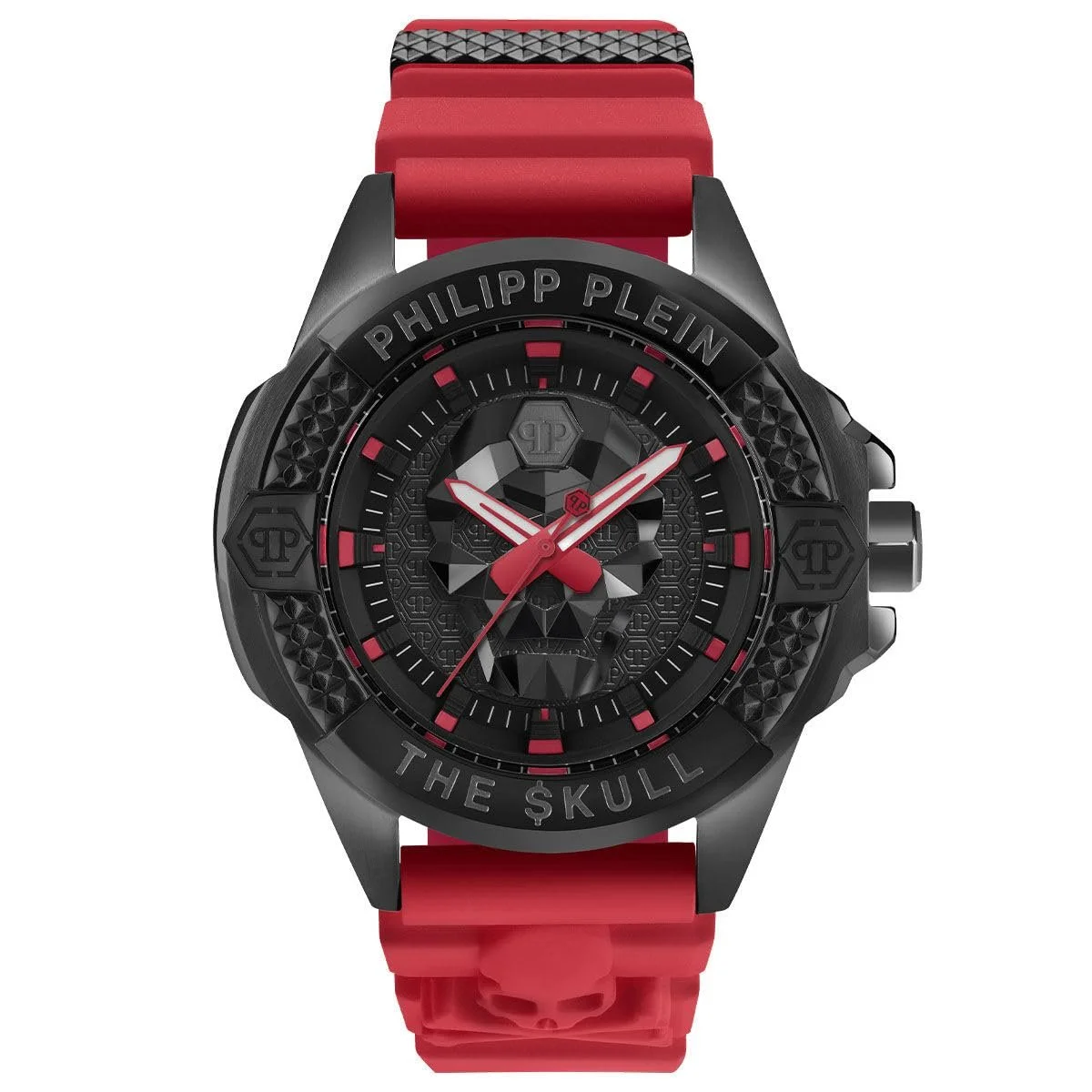 Часы Philipp Plein The $Kull Унисекс Аналоговые Кварцевые Силиконовые, Sw/Red - Pwaaa2424, Ремешок, фото №1 Часы Philipp Plein The $Kull Унисекс Аналоговые Кварцевые Силиконовые, Sw/Red - Pwaaa2424, Ремешок, фото №1