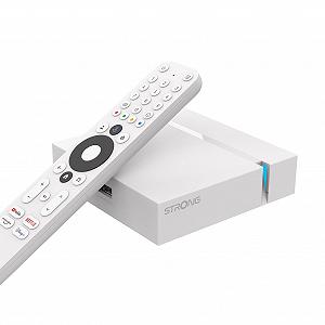 Медіаплеєр STRONG Leap-S3+ V2 4K UHD Android TV з Chromecast, підтримкою Google Voice Assistant, Dolby Atmos & Dolby Vision, Google Play, Netflix, Prime Video - Фото 1