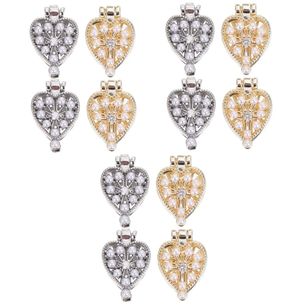 Шармы для ногтей Сердце Beavorty 12 шт. Декоративные украшения для маникюра, фото №1