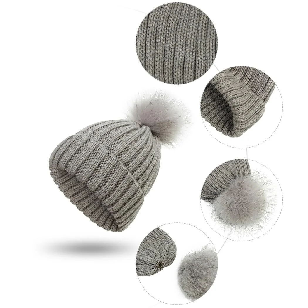 Вязаная шапка с помпоном yeeplant Мультяшная, фото №5