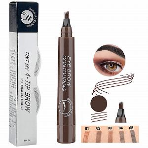 Олівець для брів Microblading Водостійкий Рідкий олівець для брів 02# Темно-коричневий - Фото 1