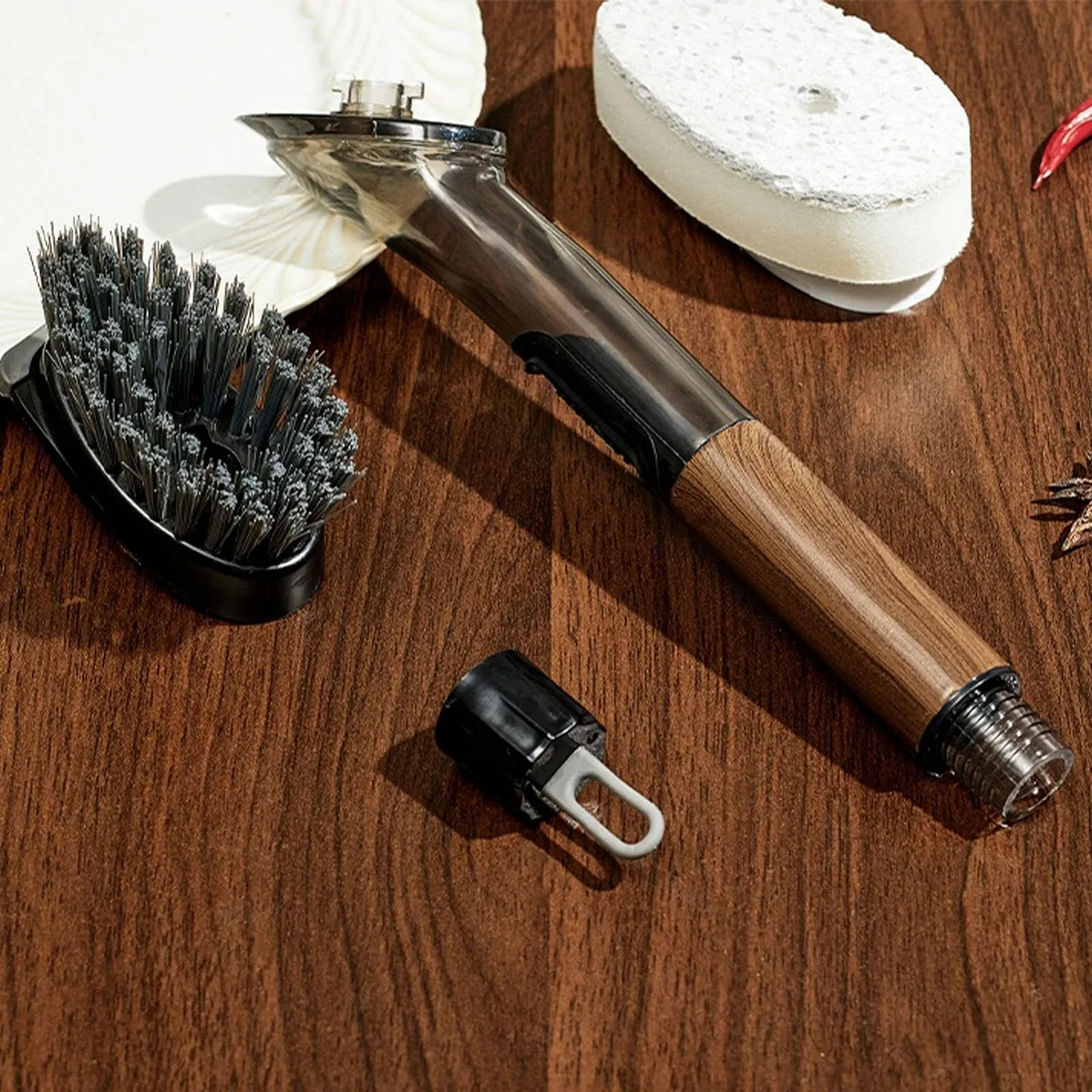 Щітка-диспенсер для мила для посуду Brusque Rechargeable Grippy для кухні та посуду, фото №5 Щітка-диспенсер для мила для посуду Brusque Rechargeable Grippy для кухні та посуду, фото №5