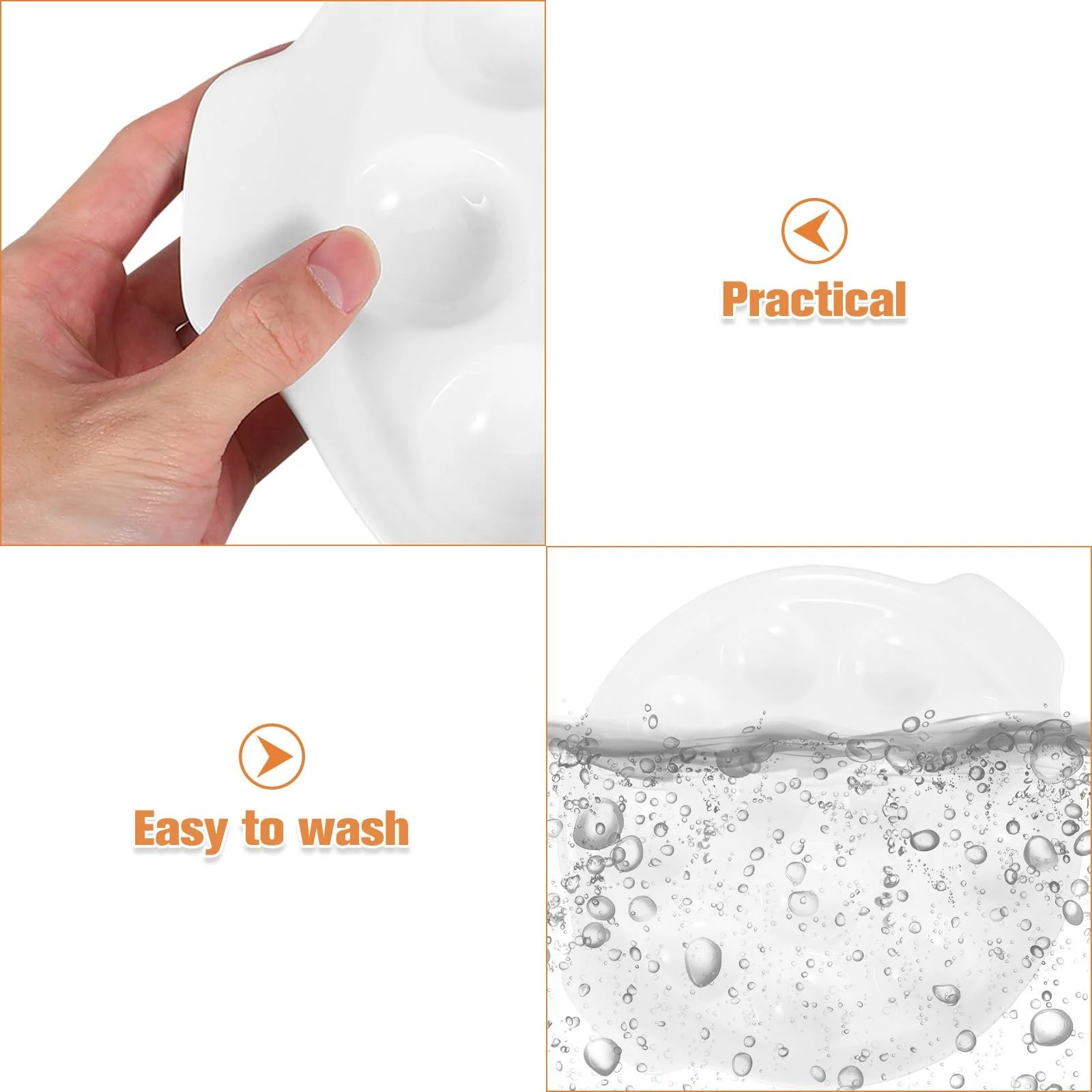 Форма для запекания улиток керамическая TOYANDONA на 12 ячеек с ручками 10 дюймов White, фото №3