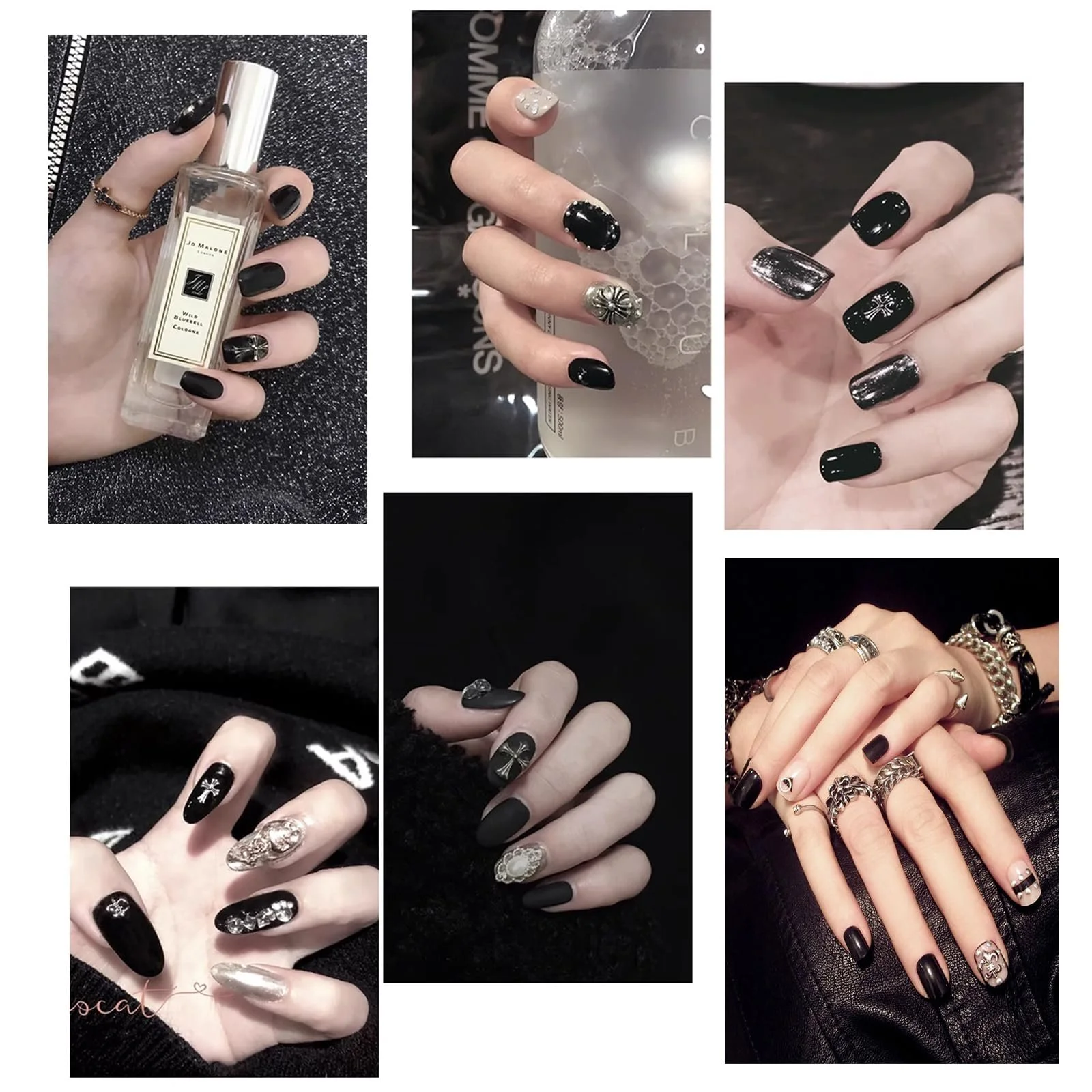 Украшения для ногтей Крестики KEUGT 2 коробки, 3D металлические панк украшения для ногтей, Винтажные крестики для ногтей, украшения для пальцев рук и ног, DIY украшения для девушек, фото №4