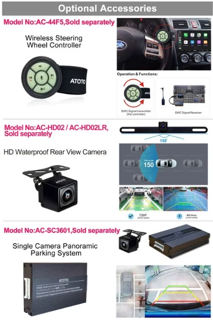 Автомагнитола ATOTO F7 PE F7G210PE / 10.1" / Сенсорная / Linux / Apple CarPlay / Android Auto / Bluetooth / WI-FI / GPS / USB / AUX / microSD slot / 2DIN, фото №4