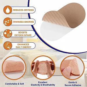 Пластирі для рота Sleep, 42 шт, Преміум стрічка для рота для сну, Проти хропіння synthetic.ua - Фото 1