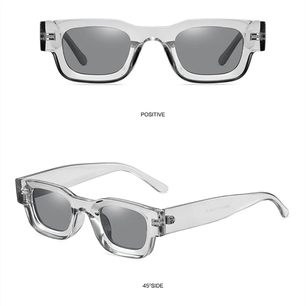 Прямокутні поляризовані сонцезахисні окуляри WDZAYXC Ретро Квадратна оправа для чоловіків і жінок UV 400 захист, фото №2