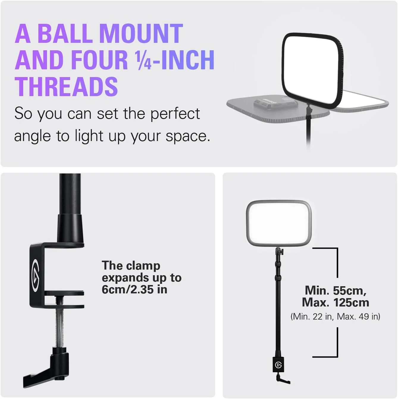 Лампа Elgato Key Light / 2800 люмен / 2900 - 7000К / Черный, фото №5