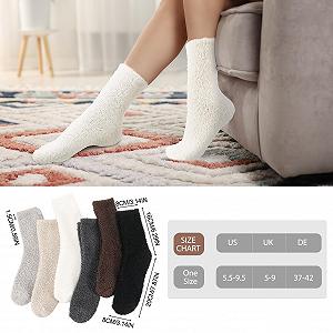 Носки Женские Мягкие, 6 пар, 38-42, Теплые Зимние Носки synthetic.ua - Фото 1