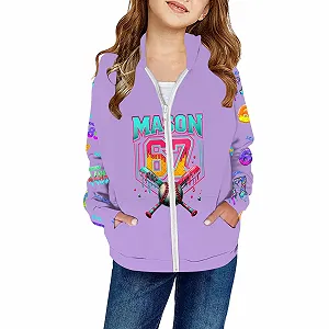 Худи Six Seven 67 Meme для мальчиков, с длинными рукавами, с принтом 67, удобный мягкий свитшот, уличная одежда, повседневная толстовка для мальчиков и девочек - Фото 1