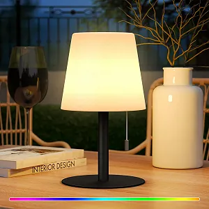 Світлодіодна настільна лампа FUYO LED Wireless Battery Night Light IP44 8 кольорів 8-20 год 25 x 16 см Ударостійка Портативна - Фото 1