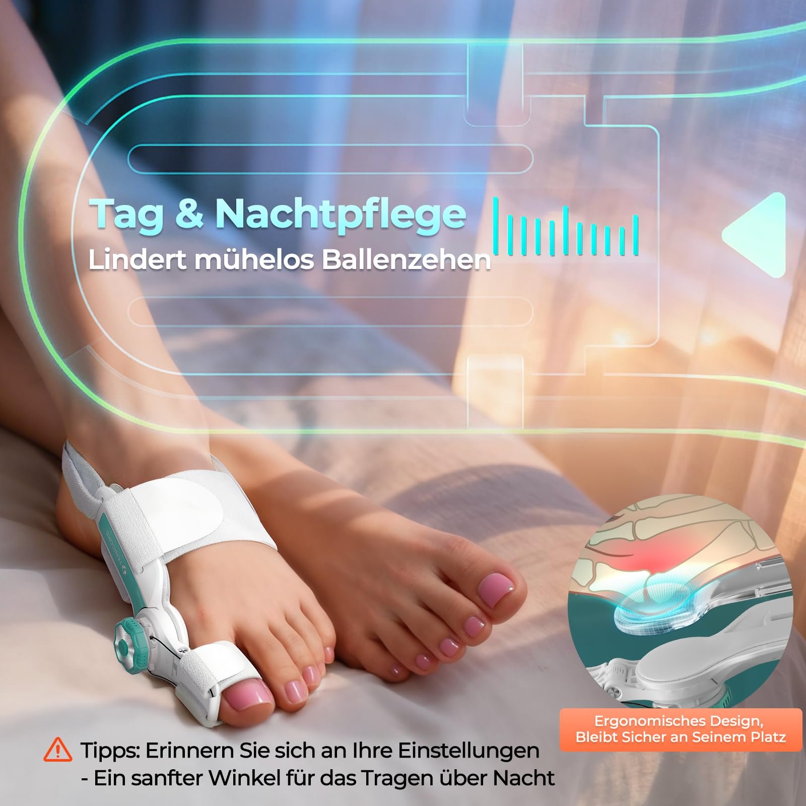 Шина для корекції великого пальця стопи з регульованою кнопкою Hallux Valgus, фото №7 Шина для корекції великого пальця стопи з регульованою кнопкою Hallux Valgus, фото №7