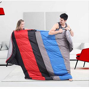 Спальний мішок MYVVKIA для дорослих і підлітків легкий теплий для холодної погоди всесезонний для внутрішнього і зовнішнього використання synthetic.ua - Фото 1