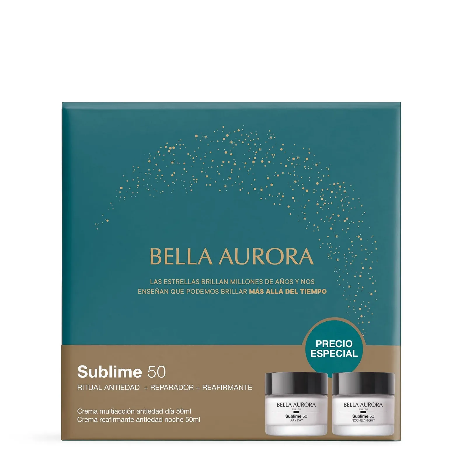 Антивіковий набір Bella Aurora Sublime 50 денний крем SPF20 50 мл та нічний зміцнювальний крем 50 мл проти зморшок, фото №3