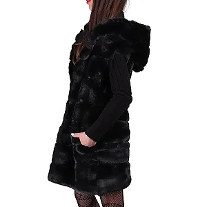 Зимнее пальто QUEEN HELENA PLC-02 с мягким мехом synthetic.ua - Фото 1