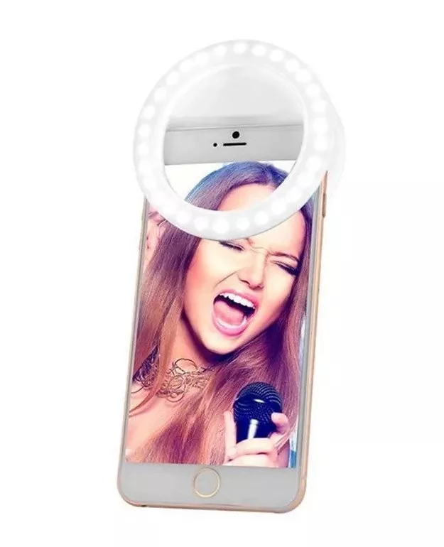Светодиодное селфи кольцо Selfie Ring Light с USB зарядкой Белый, фото №2