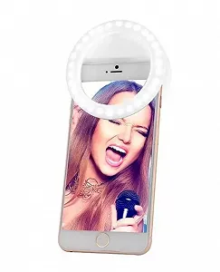 Светодиодное селфи кольцо Selfie Ring Light с USB зарядкой Белый synthetic.ua - Фото 1