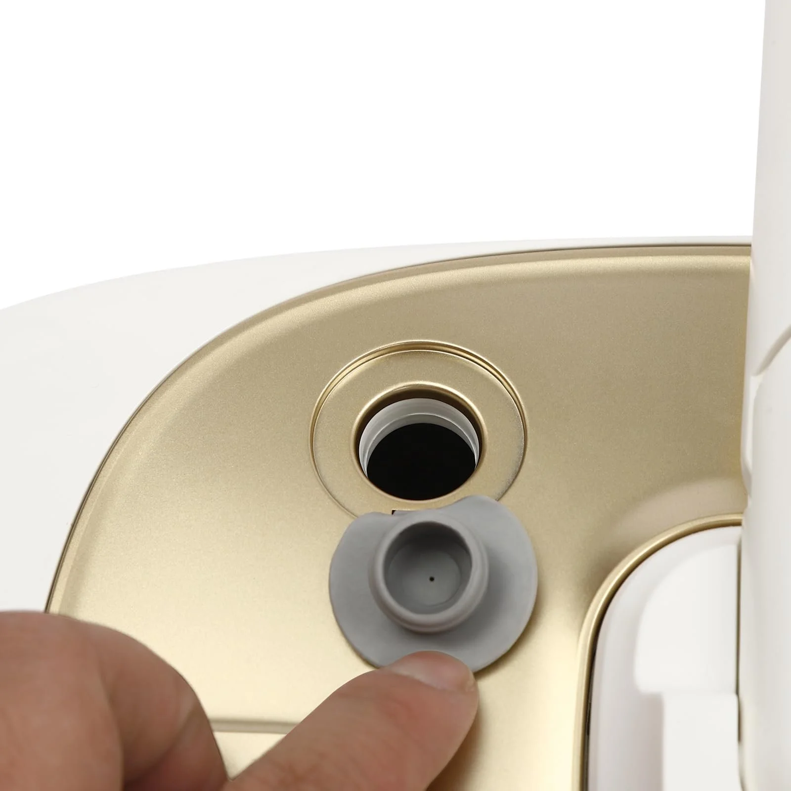 Електрична швабра бездротова акумуляторна вібраційна з LED-підсвічуванням 400 мл Gold, фото №6