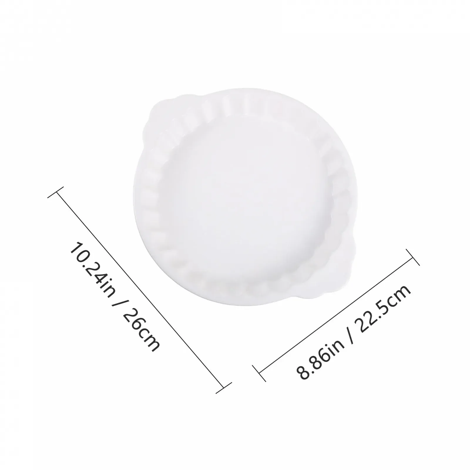 Форма для запекания TOYANDONA керамическая круглая с ручками жаростойкая белая, фото №2