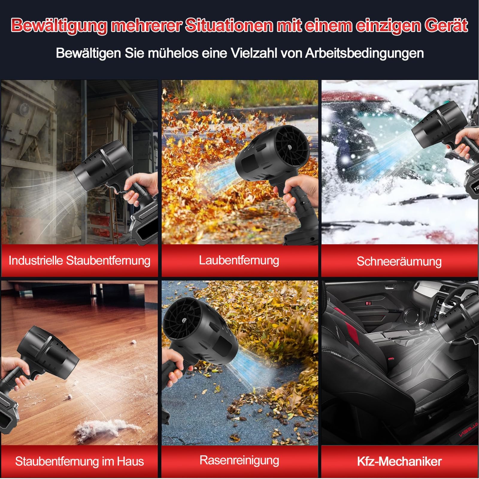 Электрический очиститель воздухом Candeon 28000 RPM 1300 мАч, фото №8