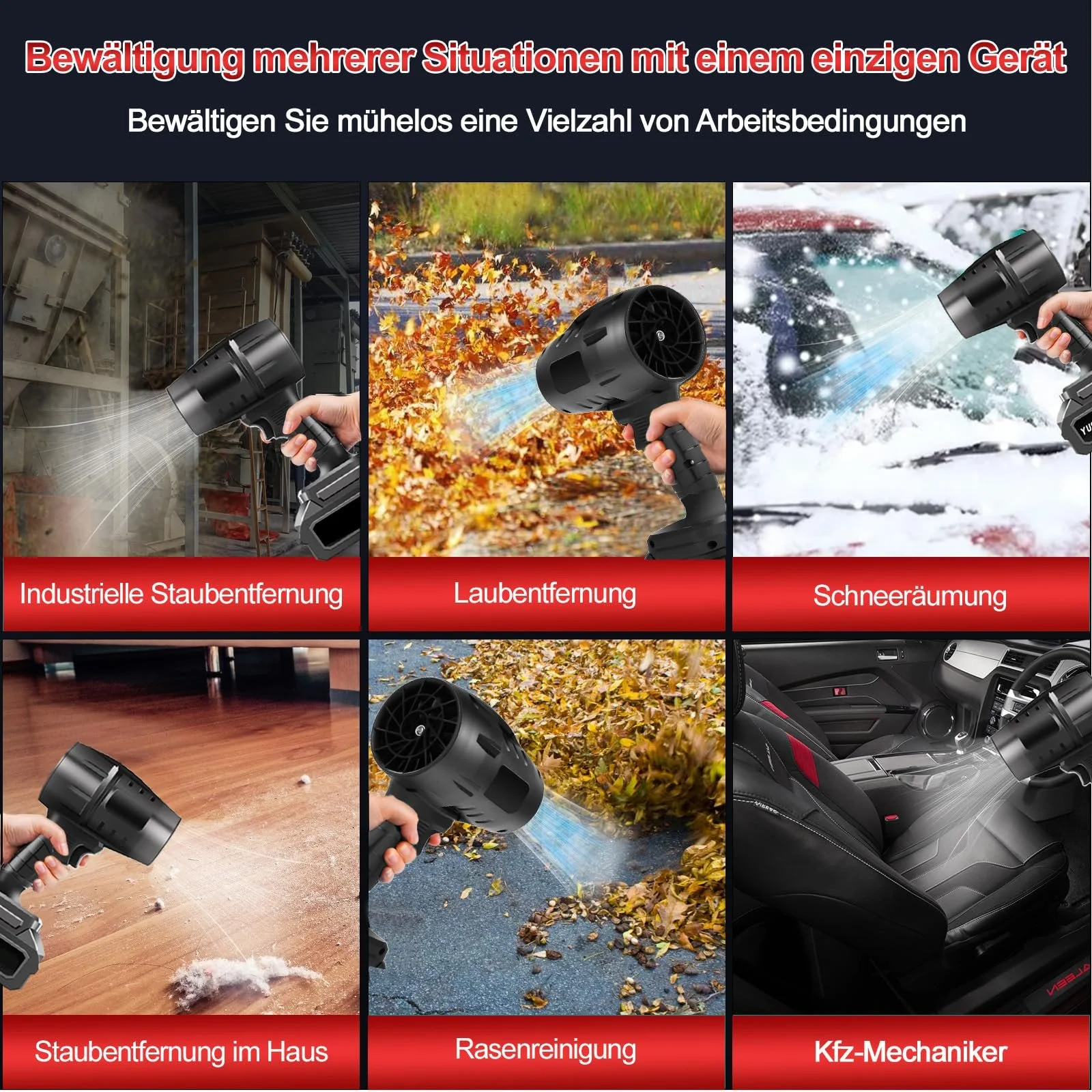 Електричний очищувач повітрям Candeon 28000 RPM 1300 мАг, фото №8