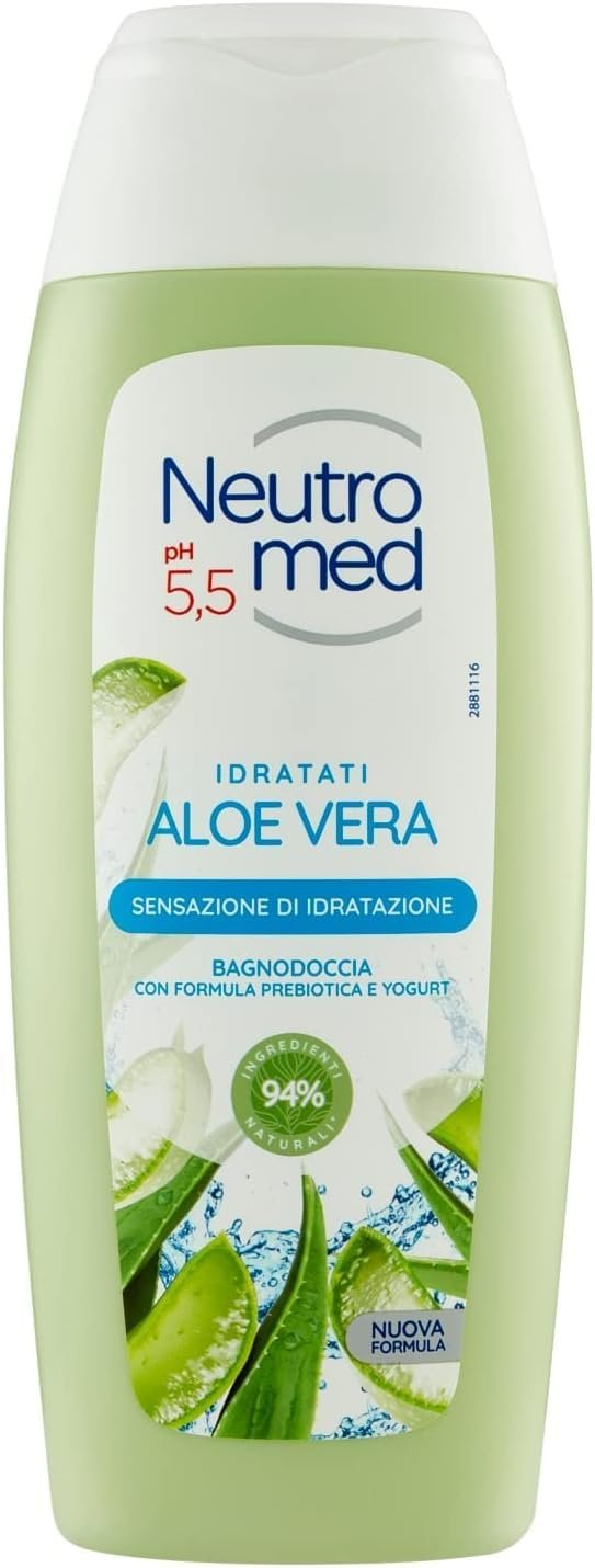 Гель для душу Neutromed pH 5.5 Idratati Алое вера 4 x 400 мл, фото №5