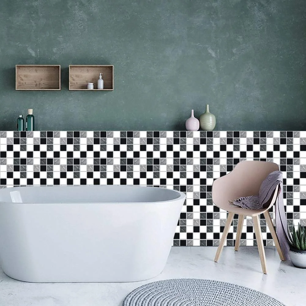 Наклейки для плитки вінілові 24 шт 15 x 15 см водонепроникні ПВХ самоклейні, фото №2