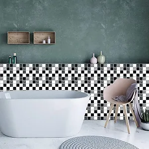 Наклейки для плитки вінілові 24 шт 15 x 15 см водонепроникні ПВХ самоклейні synthetic.ua - Фото 1