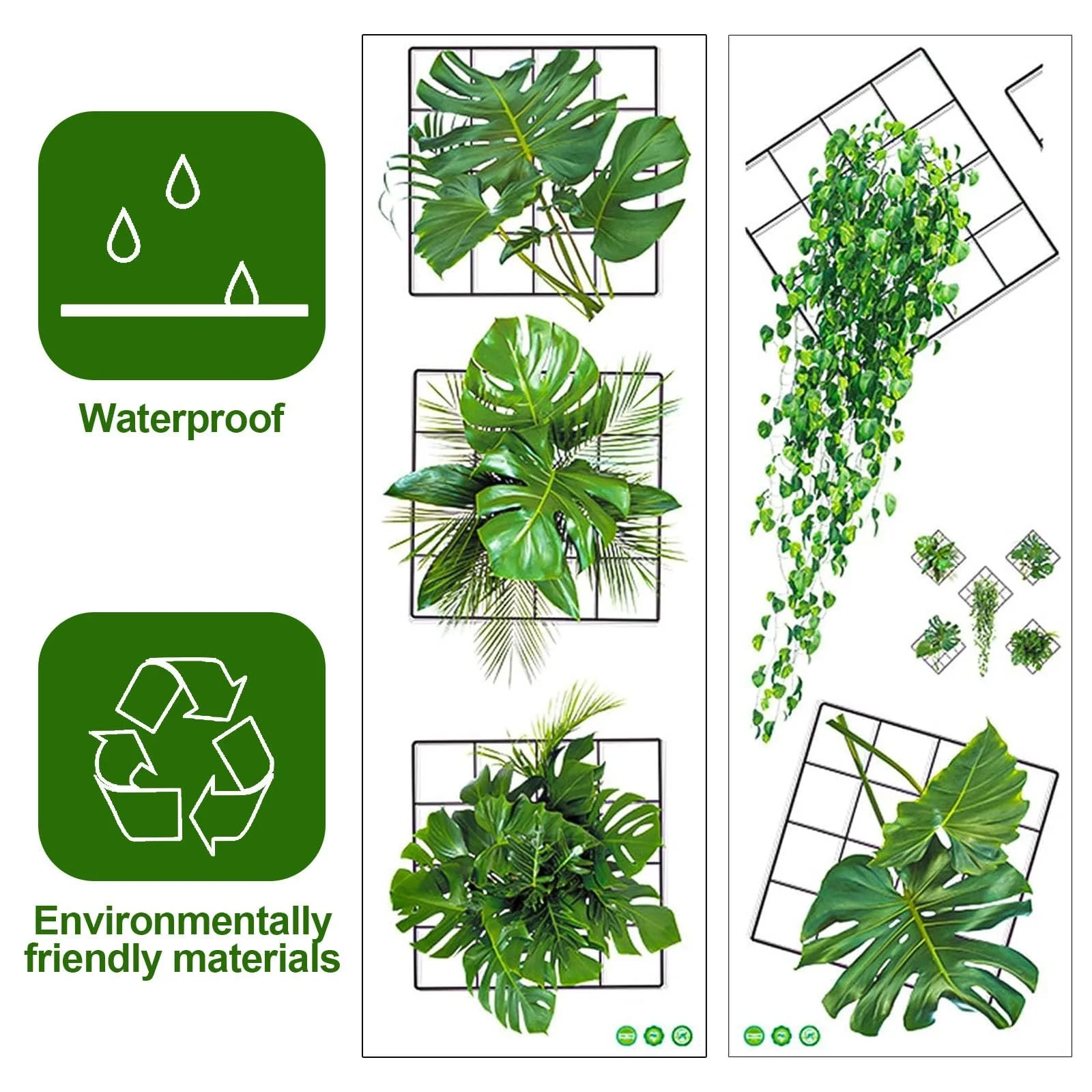Наклейка на стіну 3D Зелені рослини, фото №4 Наклейка на стіну 3D Зелені рослини, фото №4