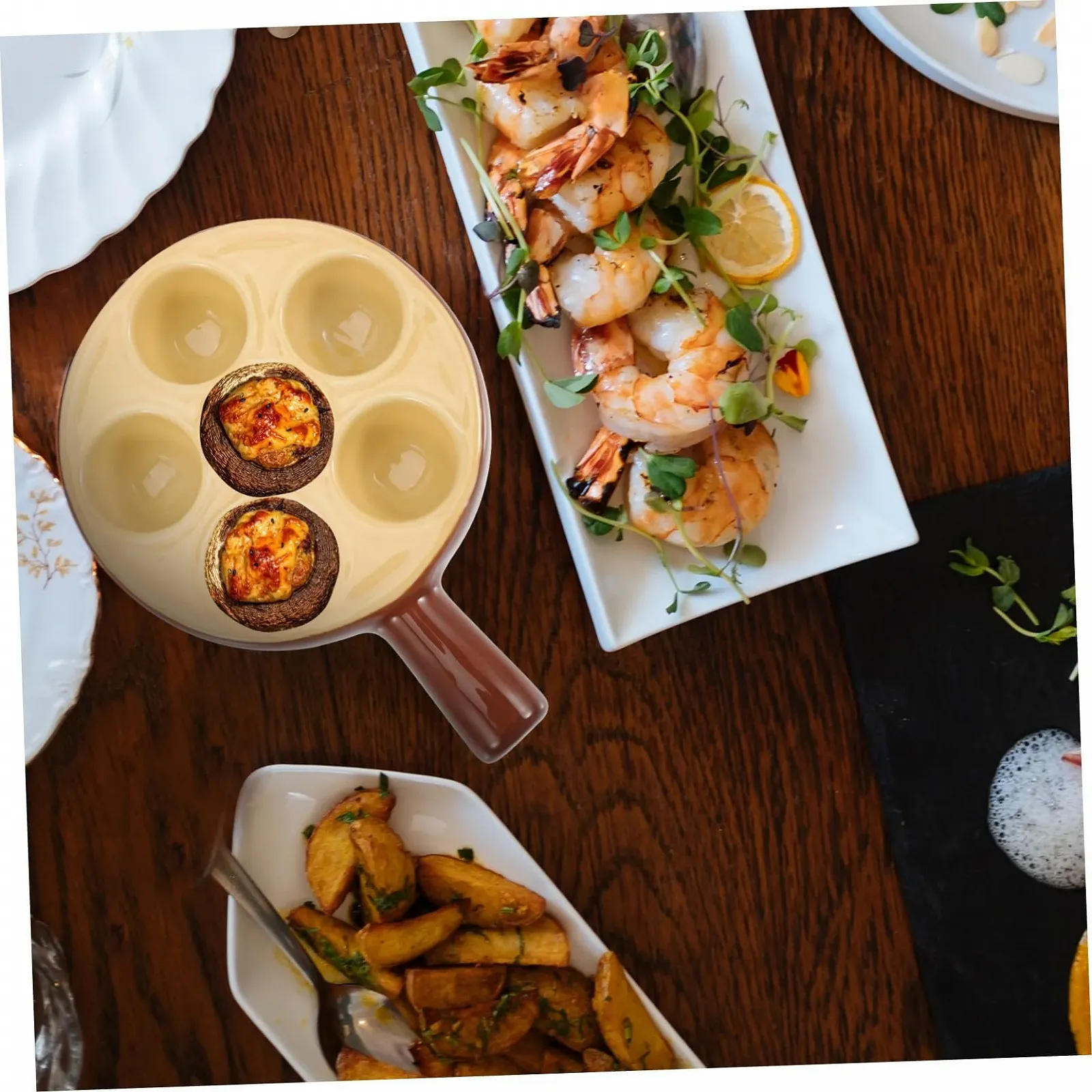 Форма для запекания улиток NOLITOY керамическая с несколькими углублениями универсальная для морепродуктов, фото №4