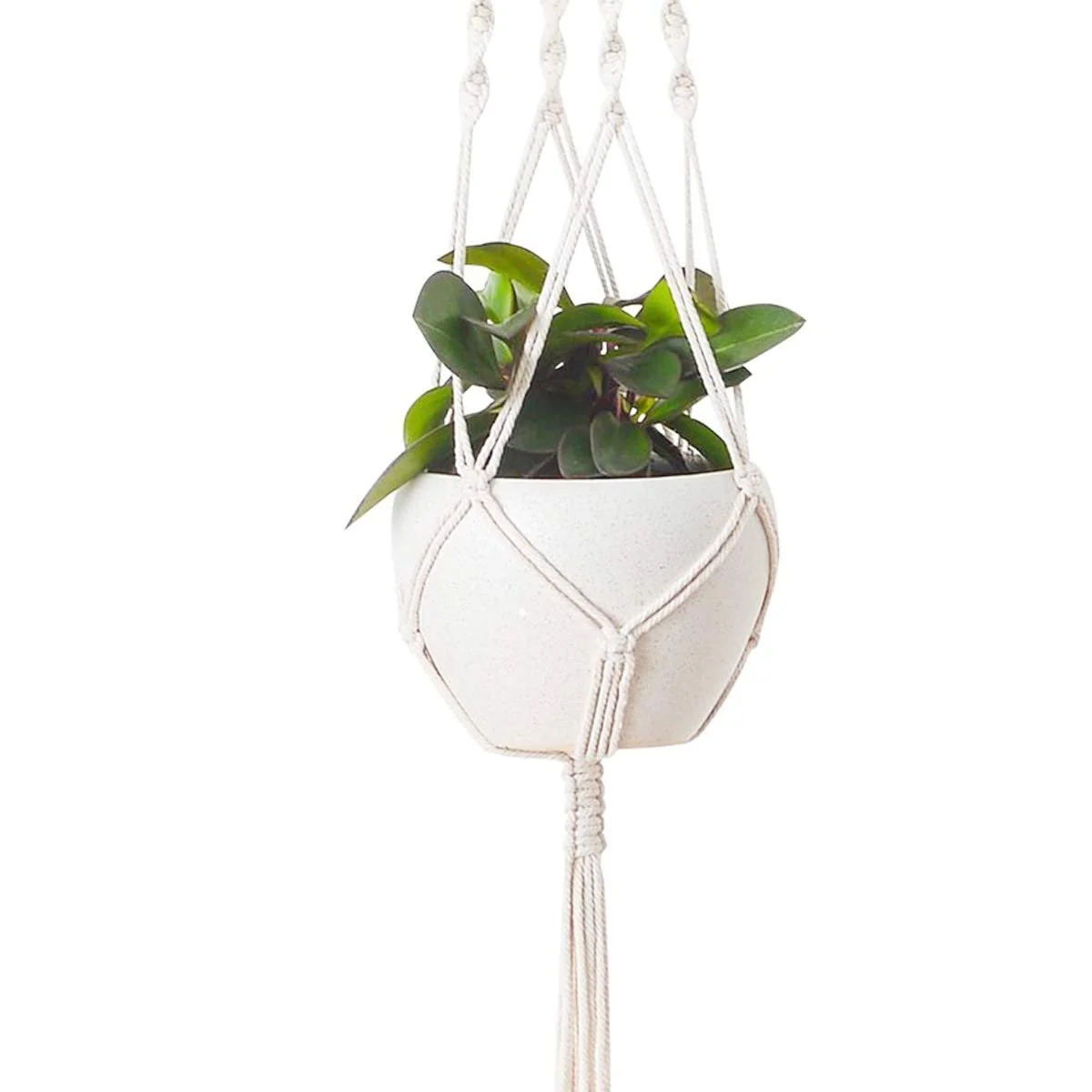 Подвес для растений макраме набор 2 шт 105 см белый, фото №5