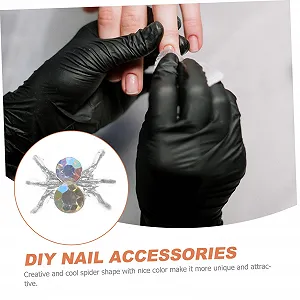 Украшения для ногтей Паук Healvian 200шт Металлические украшения для ногтей synthetic.ua - Фото 1