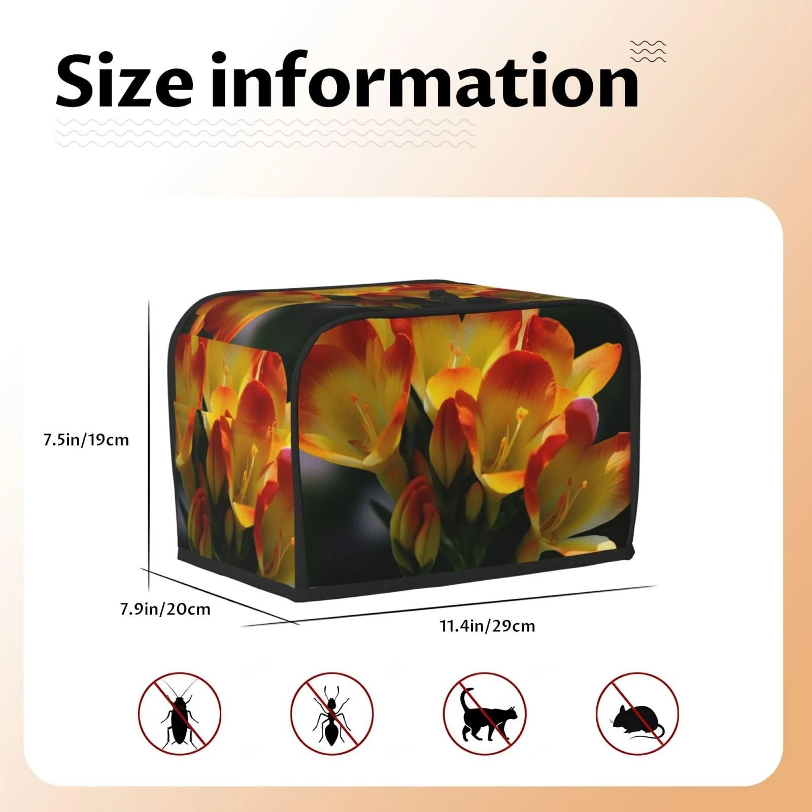 Чохол для 2-х скибочного тостера Universal Brotbackmaschine Freesie Schöne Pflanze Blume, фото №5 Чохол для 2-х скибочного тостера Universal Brotbackmaschine Freesie Schöne Pflanze Blume, фото №5